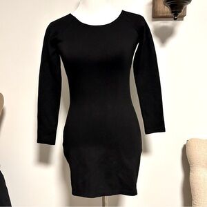 Mesh Back Little Black Bodycon Dress